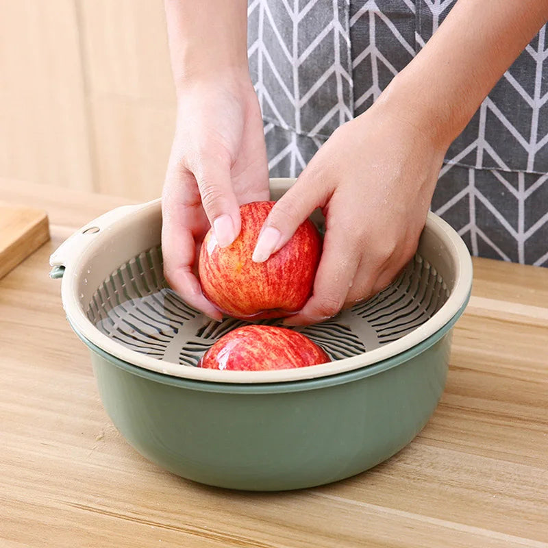 Double Layer Vegetable Washing Basket