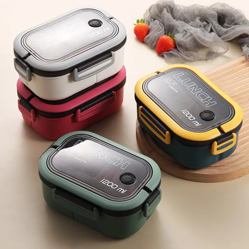 Lunch Box with Fork and Spoon Portable Food Box
