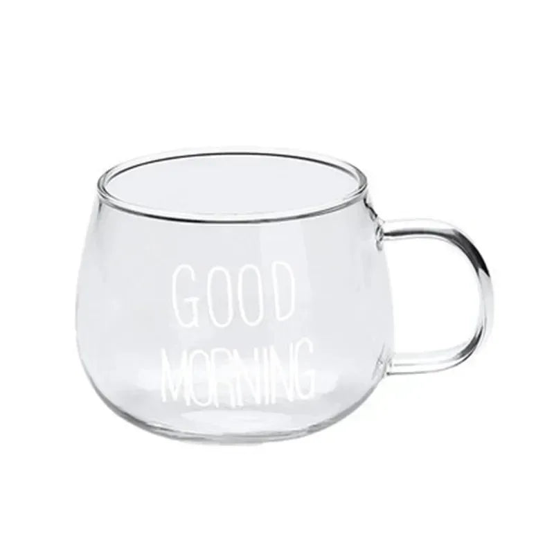 Good Morning Breakfast Glass Cup