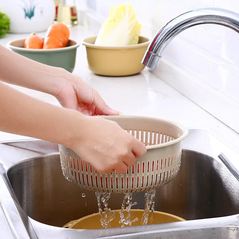 Double Layer Vegetable Washing Basket