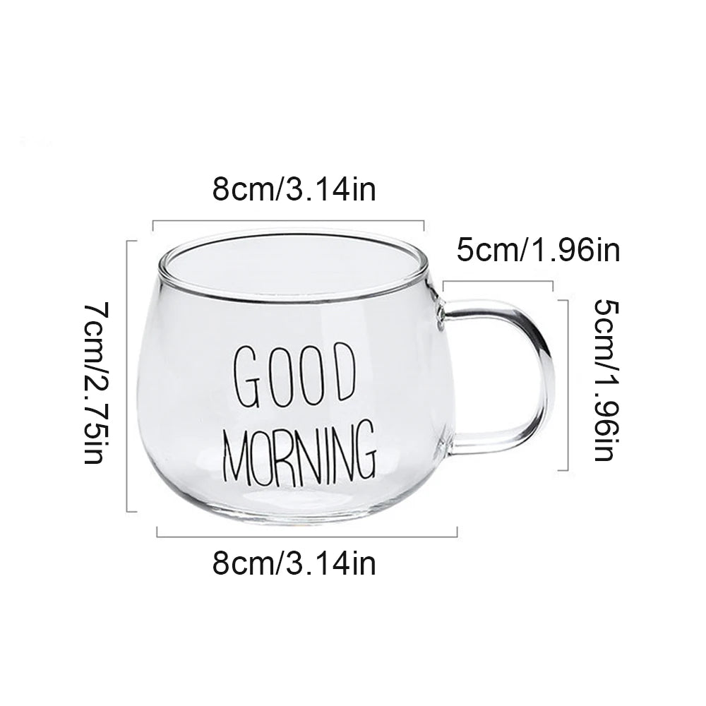 Good Morning Breakfast Glass Cup