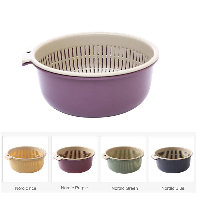 Double Layer Vegetable Washing Basket