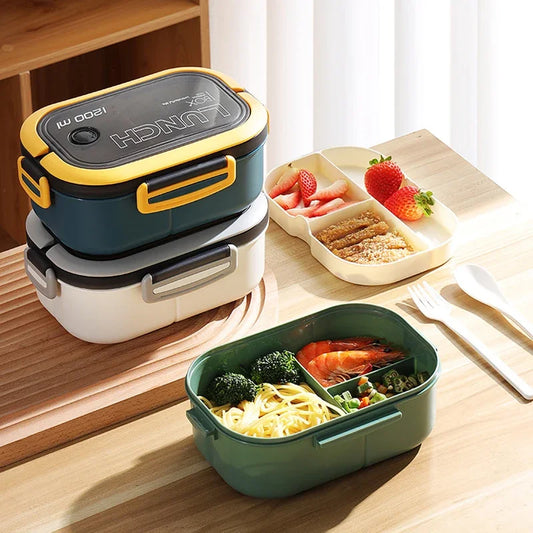 Lunch Box with Fork and Spoon Portable Food Box